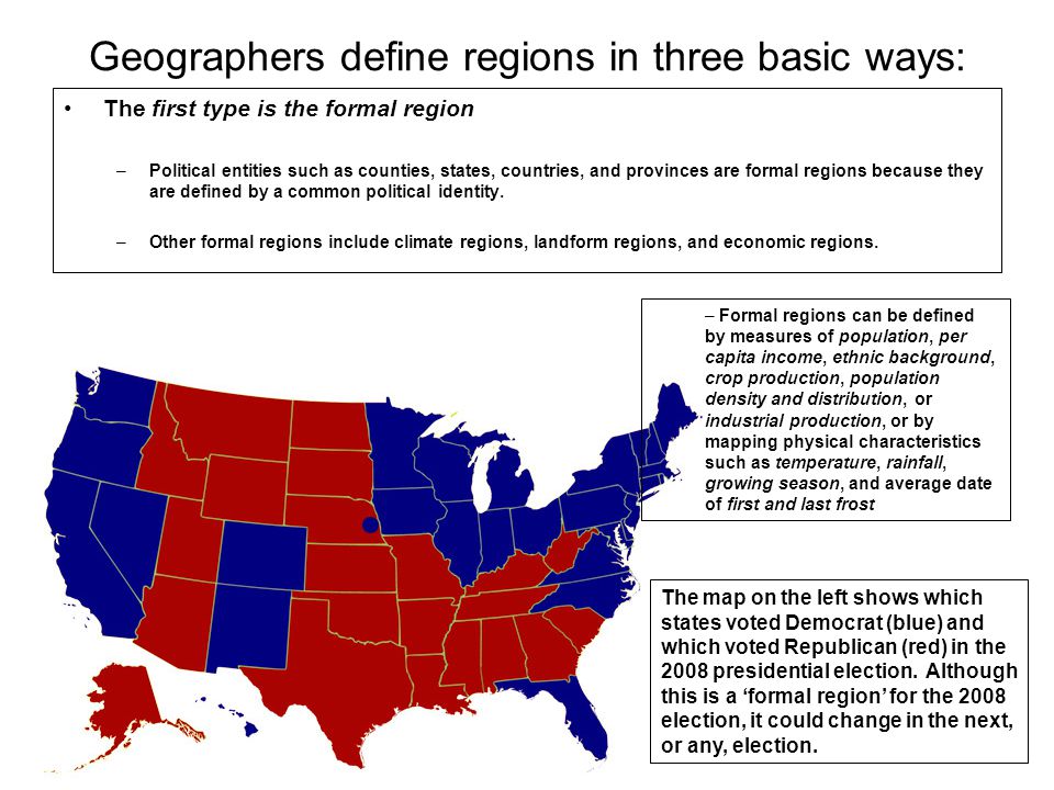 Political bias based on demographic region